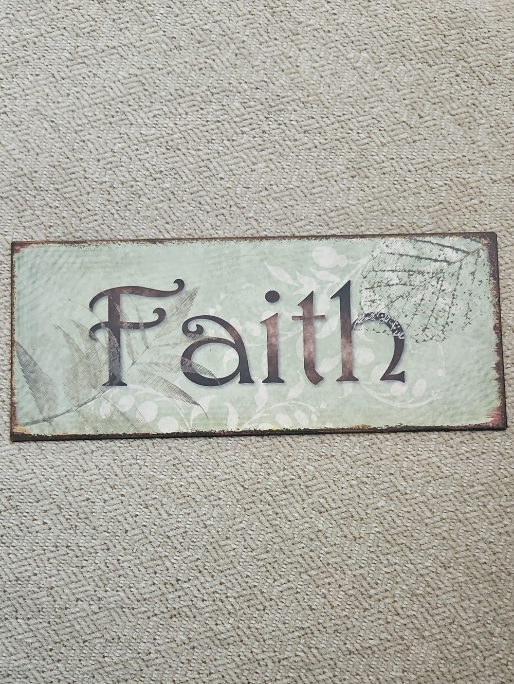 Metal Décor Wall Plaque "Faith"